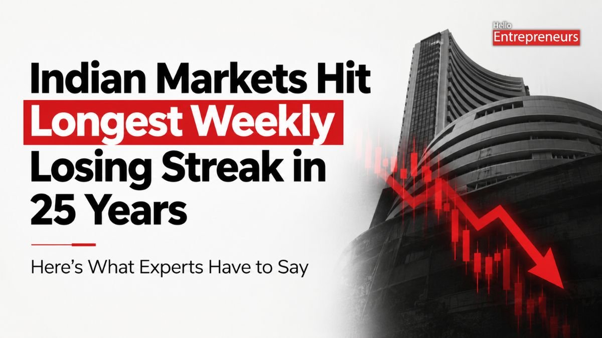 Indian Markets Hit Longest Weekly Losing Streak in 25 Years: Here’s What Experts Have to Say